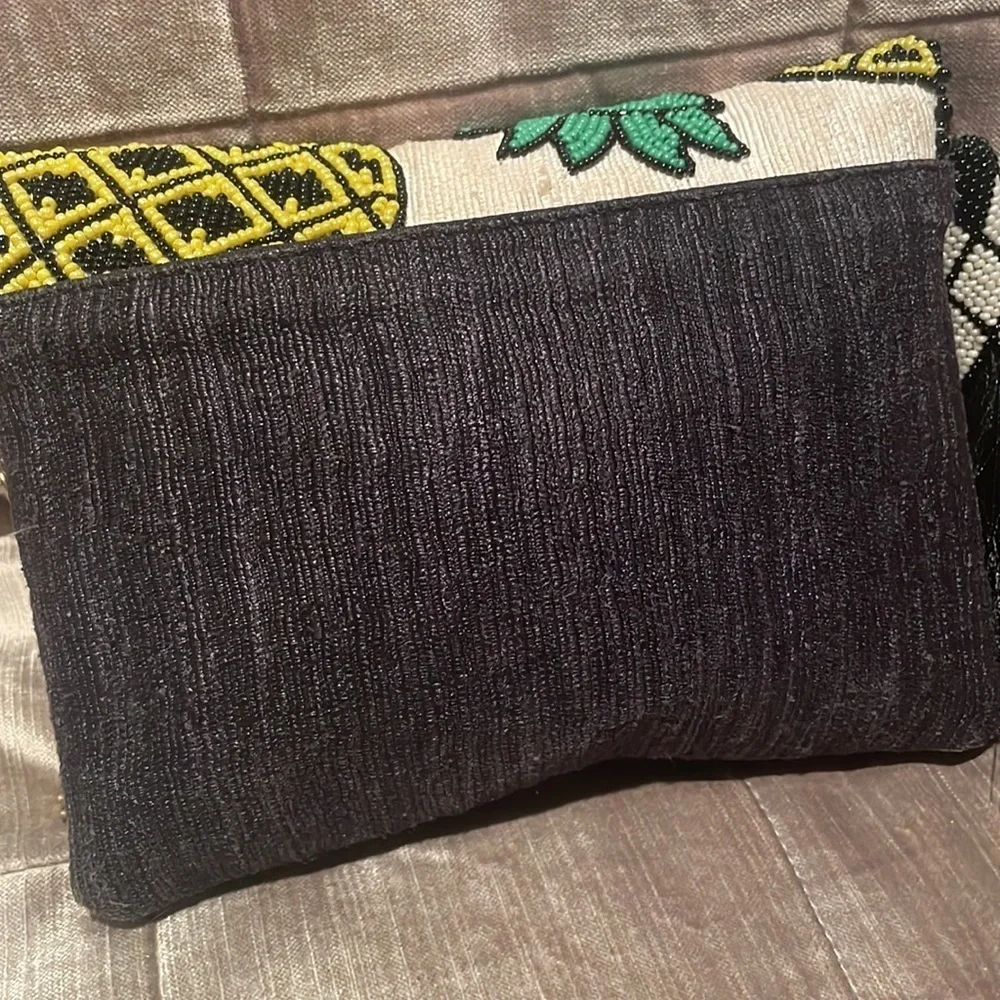 BAUBLEBAR Beaded Pineapple Crossbody Chain or Clutch Tassel Bag Purse - Picture 5 of 11